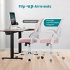 ALEXOUN Mesh Rolling Task and Office Chairs with Flip-up Arms  & Wheels,Comfortable Lumbar Support,Comfy for Home,Bedroom,Study,Student, - 4 of 4