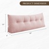 Bekrvio Corduroy Bed Wedge Pillow, Headboard Bolster Back Rest Cushion Pillow of Sofa Bed - 4 of 4
