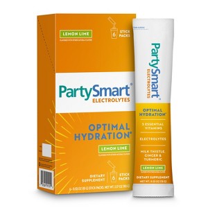 Himalaya PartySmart Lemon Lime Electrolytes Powder Packets, 6 Count - 1 of 4