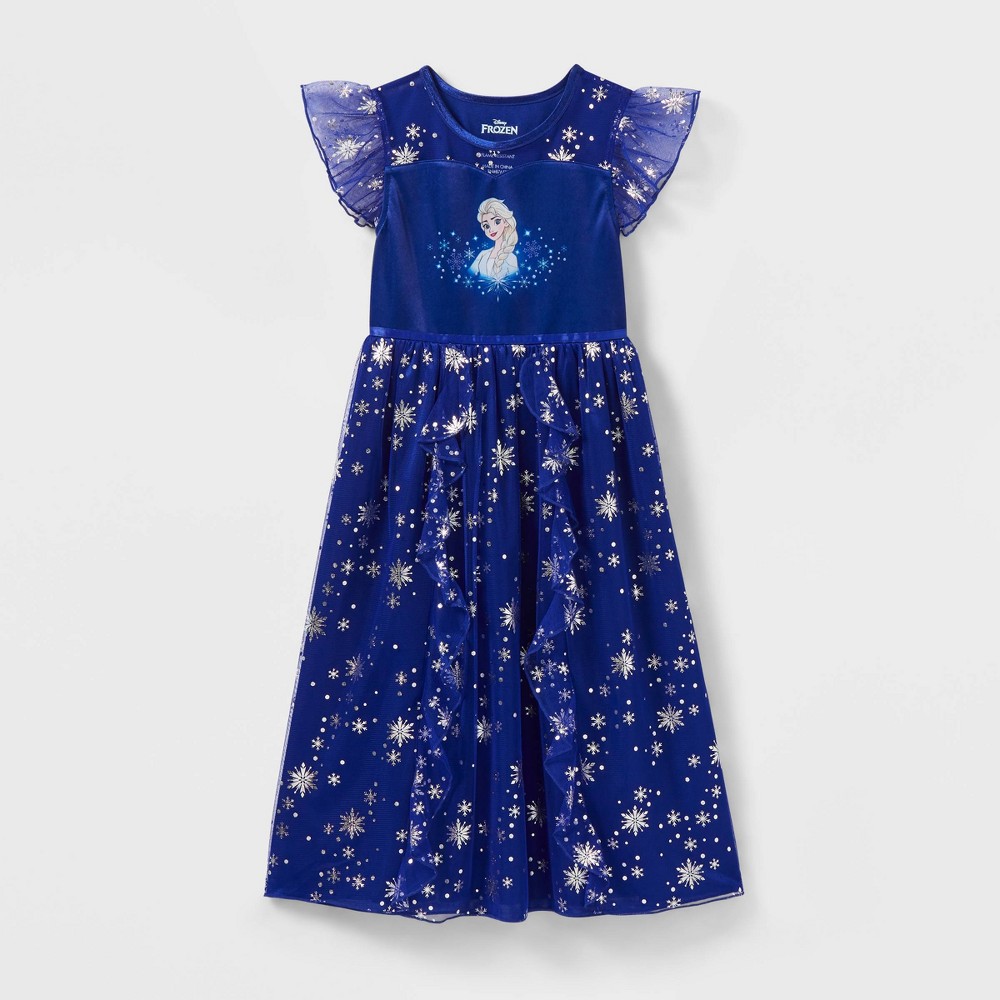 Girls' Frozen Elsa NightGown - Blue S