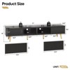 Bestier 71" Modern Fluted TV Stand with Sliding Doors, Mid-Century Modern Media Console for 75'' TV,  Black - 3 of 4
