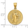 Black Bow Jewelry 14k Yellow Gold Solid San Benito 2 Sided Medal Pendant, 10mm or 18mm - 4 of 4