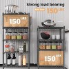 MaseiKar 3 Tier Grey Storage Racks and Shelving,Heavy Steel Material Pantry Shelves,Suitable for Warehouses, Closets, Kitchens - 3 of 4