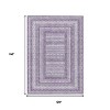 Lavender And Ivory Geometric Washable Indoor Outdoor Area Rug - 3 of 4