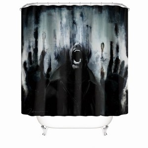 Struggling Person Shower Curtains for Bathroom Waterproof Fabric Bath Curtain Durable Soft Stylish Bathroom Decor 72x72 Inch - 1 of 1