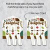 Big Dot of Happiness Forest Hedgehogs - Woodland Birthday Party or Baby Shower Game Pickle Cards - Pull Tabs 3-in-a-Row - Set of 12 - 3 of 4