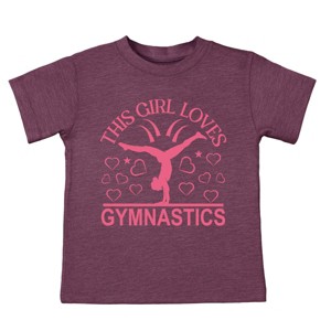 The Juniper Shop This Girl Loves Gymnastics Toddler Short Sleeve Tee - 1 of 4