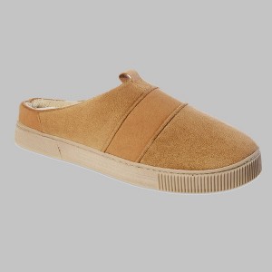 Isotoner Men's Emmett Microsuede & Canvas Hoodback Slippers - 1 of 4