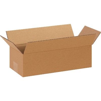 Box Partners Long Corrugated Boxes 14" x 4" x 4" Kraft 25/Bundle 1444