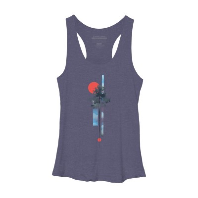 Women's Design By Humans Abstract Nature By airiestudio Racerback Tank Top