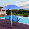 KTMBDW Double Folding Camp and Beach Chair with Removable Umbrella for Outdoor Picnic Patio, Blue - 3 of 4