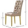 Meridian Furniture,Capri Velvet Dining Chair, Set of 2 - 3 of 4