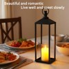 Garvee 2Pcs Modern Metal Black Lantern with Flameless LED Candles, Lanterns Decor Outdoor Indoor, Halloween Christmas Decor Lanterns - 4 of 4