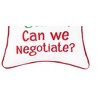 C&F Home 10" x 10" "Dear Santa Can We Negotiate" Christmas Sentiment Embroidered White with Red Trim Small Petite Accent Throw Pillow - 3 of 4