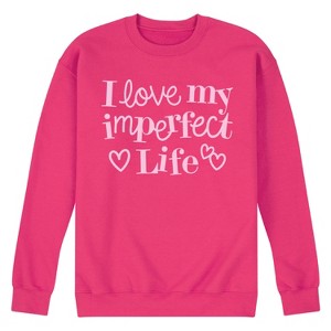 Men's - Instant Message - I Love My Imperfect Life Graphic Fleece Sweatshirt - 1 of 4