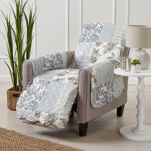 Reversible Stitched Patchwork Sofa Furniture Protector - Great Bay Home - 1 of 4