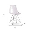 HomeRoots Clear And Silver Acrylic Dining Side Chair - 3 of 3