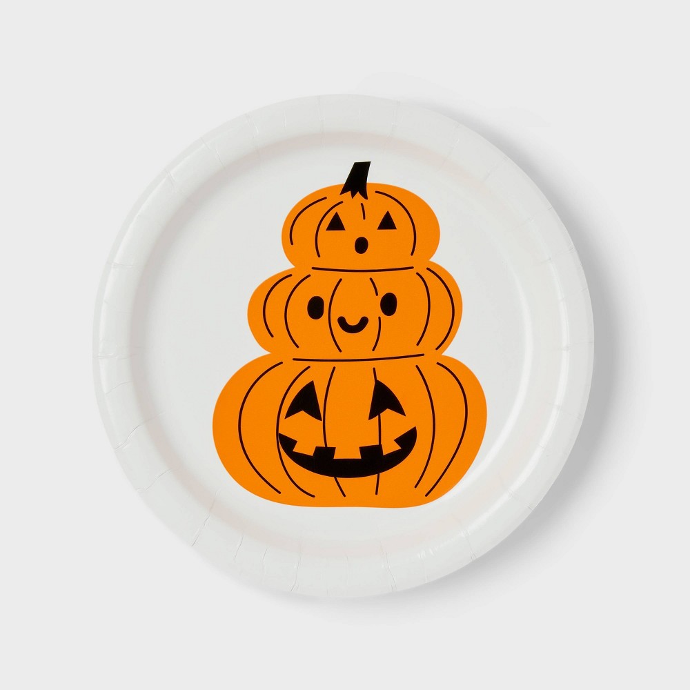 20ct Halloween Pumpkins Snack Paper Plate - Spritz™