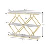 GustoWave Industrial 3-Tier Console Table with Metal Frame, Sofa Table with Storage Shelf for Entryway, Hallway, or Living Room - 3 of 4