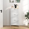 ZHUTA Narrow Shoe Storage Cabinet for Entryway with 3 Flip Drawers, Slim Shoe Rack Organizer with Louvered Doors for 6 Pairs of Shoes, White - 4 of 4