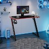 BestMassage 35/47 Inch Gaming Desk Z-Shaped PC Computer Desk with Carbon Fiber Surface Adjustable Leg Pads - 2 of 4