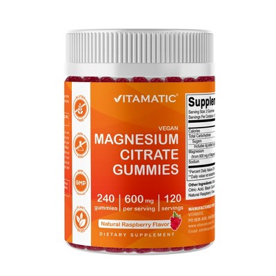Magnesium Citrate Gummies 600mg per Serving - 240 Count