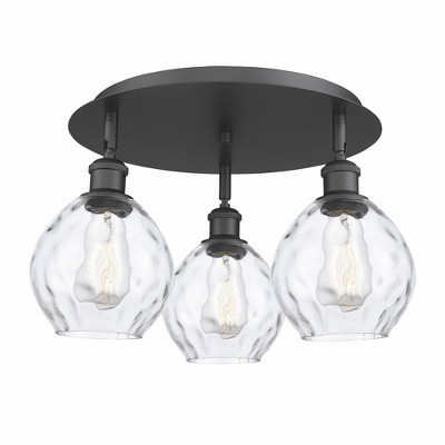 Waverly - 3 Light Flush Mount In Industrial Style-9 Inches Tall and 17.75 Inches Wide