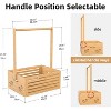 Wooden portable gift basket, sturdy and stylish, suitable for storing gifts - 3 of 4