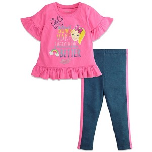 JoJo Siwa Girls Crossover T-Shirt and Leggings Outfit Set Little Kid to Big Kid - 1 of 4