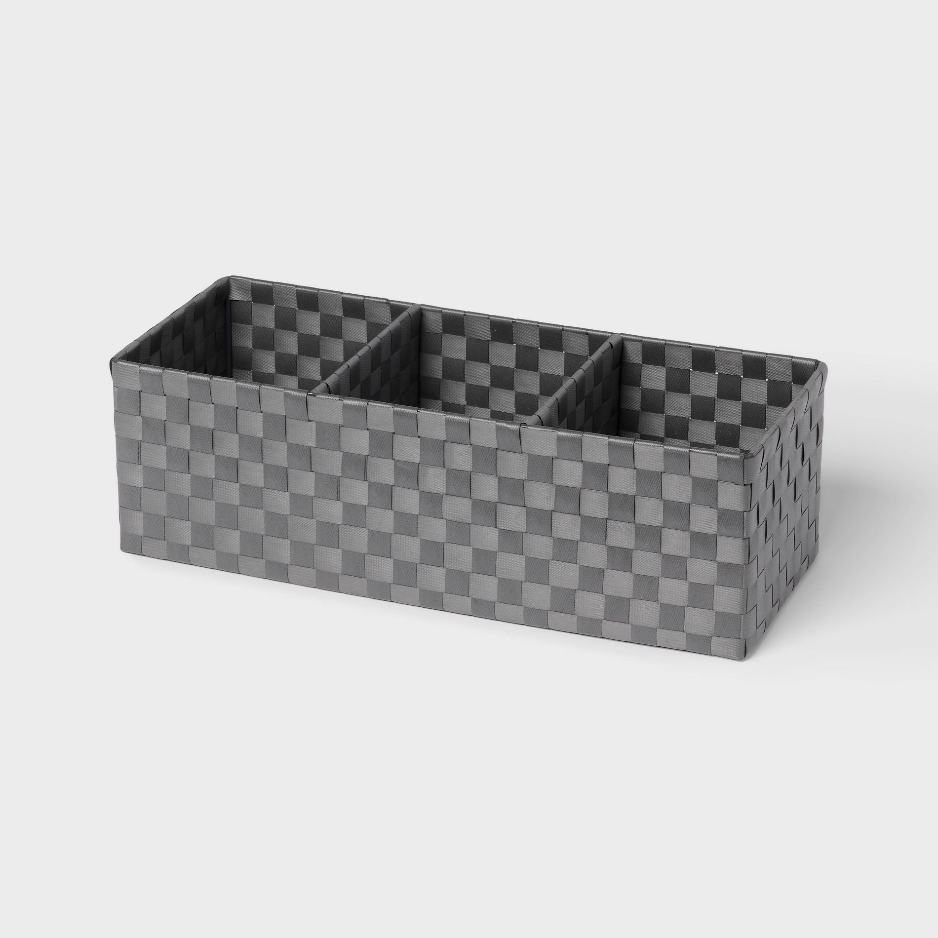 Woven Plastic 3 Compartment Bin - Brightroom™