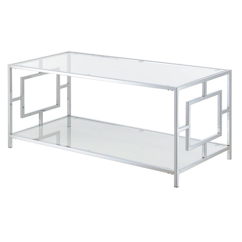 Town Square Chrome Coffee Table with Shelf - Breighton Home, 2 of 9