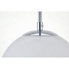 Elegant Lighting Baxter 1 Light Chrome Pendant With Frosted White Glass - 4 of 4