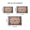 Area Rug Vintage Bohemia Large Persian Non-slip Washable Rug For Living Room Kitchen Bedroom Living Room Flower Design Blue/Gold - 2 of 4