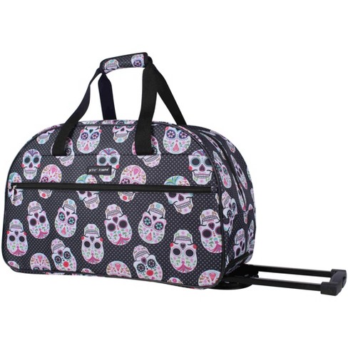 Betsey johnson sugar skull luggage sale