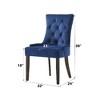 Lyngins Set of 2 Luxury Tufted Dining Chair with Nailhead Trim & Compact Legs, Velvet Upholstered Kitchen Chair, Side Chair for Dining Room - 3 of 4