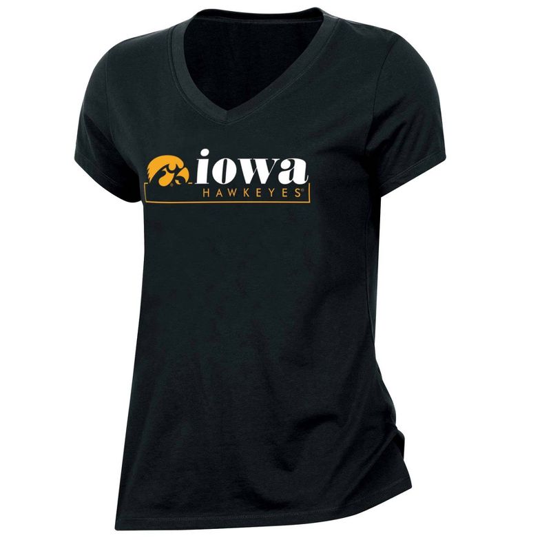 NCAA Iowa Hawkeyes Women&#39;s Core V-Neck T-Shirt, 1 of 4