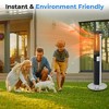 SereneLife 1500W Infrared Patio Heater, Electric, Indoor/Outdoor, Portable Tower, Remote Control, Black (SLOHT44) - 4 of 4