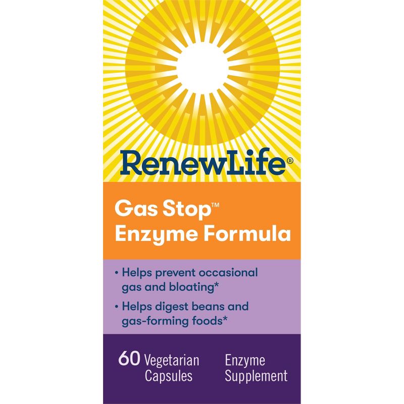 Renew Life Gas Stop Enzyme Formula Capsules, 60 Count, 1 of 4