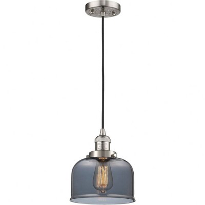 Bell - 1 Light Cord Hung Mini Pendant In Industrial Style-10 Inches Tall and 8 Inches Wide