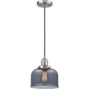 Bell - 1 Light Cord Hung Mini Pendant In Industrial Style-10 Inches Tall and 8 Inches Wide - 1 of 1
