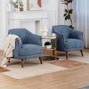 DYHOME Mid-Century Modern Accent Chair, Tufted Upholstered Armchair for Living Room, Bedroom - 3 of 4