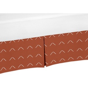 Sweet Jojo Designs Boy or Girl Gender Neutral Unisex Baby Crib Bed Skirt Diamond Tuft Orange and Off White - 1 of 3