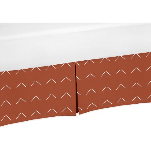 Sweet Jojo Designs Boy or Girl Gender Neutral Unisex Baby Crib Bed Skirt Diamond Tuft Orange and Off White - image 1 of 3