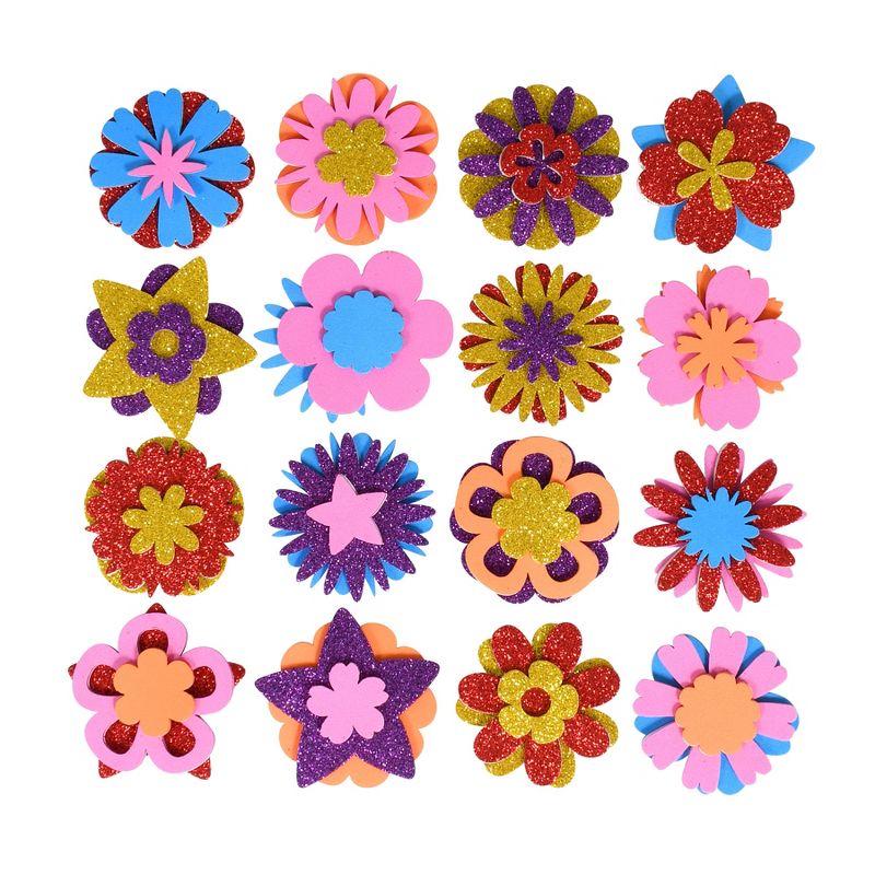 READY 2 LEARN™ Glitter and Foam Stickers - Stacking Flowers - 144 Per Pack - 3 Packs, 2 of 5