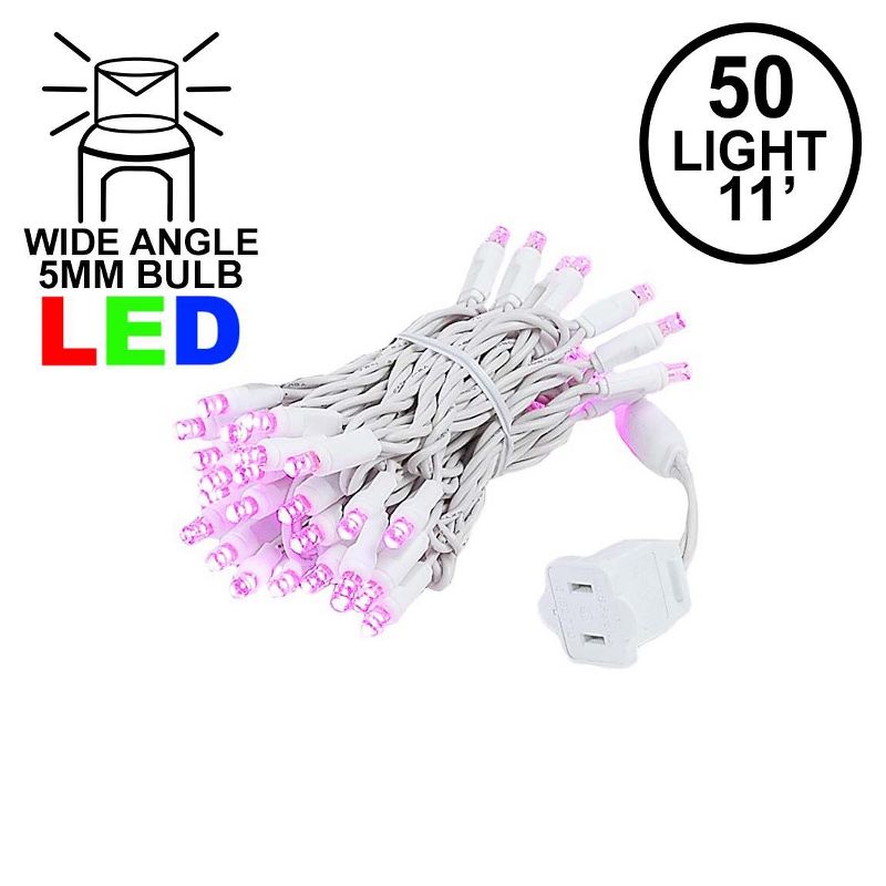 Novelty Lights 50 Light LED Christmas Mini Light Set (White Wire, 11 feet), 3 of 7