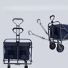 VisioGear Outdoor Serving Carts, Portable Folding Beach Wagons with Wheels, Outdoor Serving Carts for Garden, Gray, 33.5"*22.5"*40" - 4 of 4
