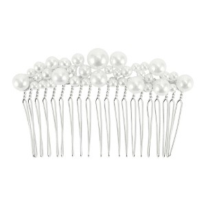 Unique Bargains Women's Faux Pearl Hair Comb Insertion Tools 1 Pc - 1 of 3
