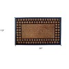 HomeRoots 18" X 30" Beige and Black Rubber and Coir Outdoor Door Mat - 3 of 4