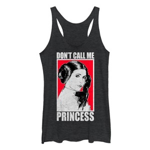 Women's Star Wars Bold Don't Call Me Princess Leia Racerback Tank Top - 1 of 3