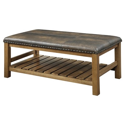 Tucson Ottoman Bench Walnut - Breighton Home